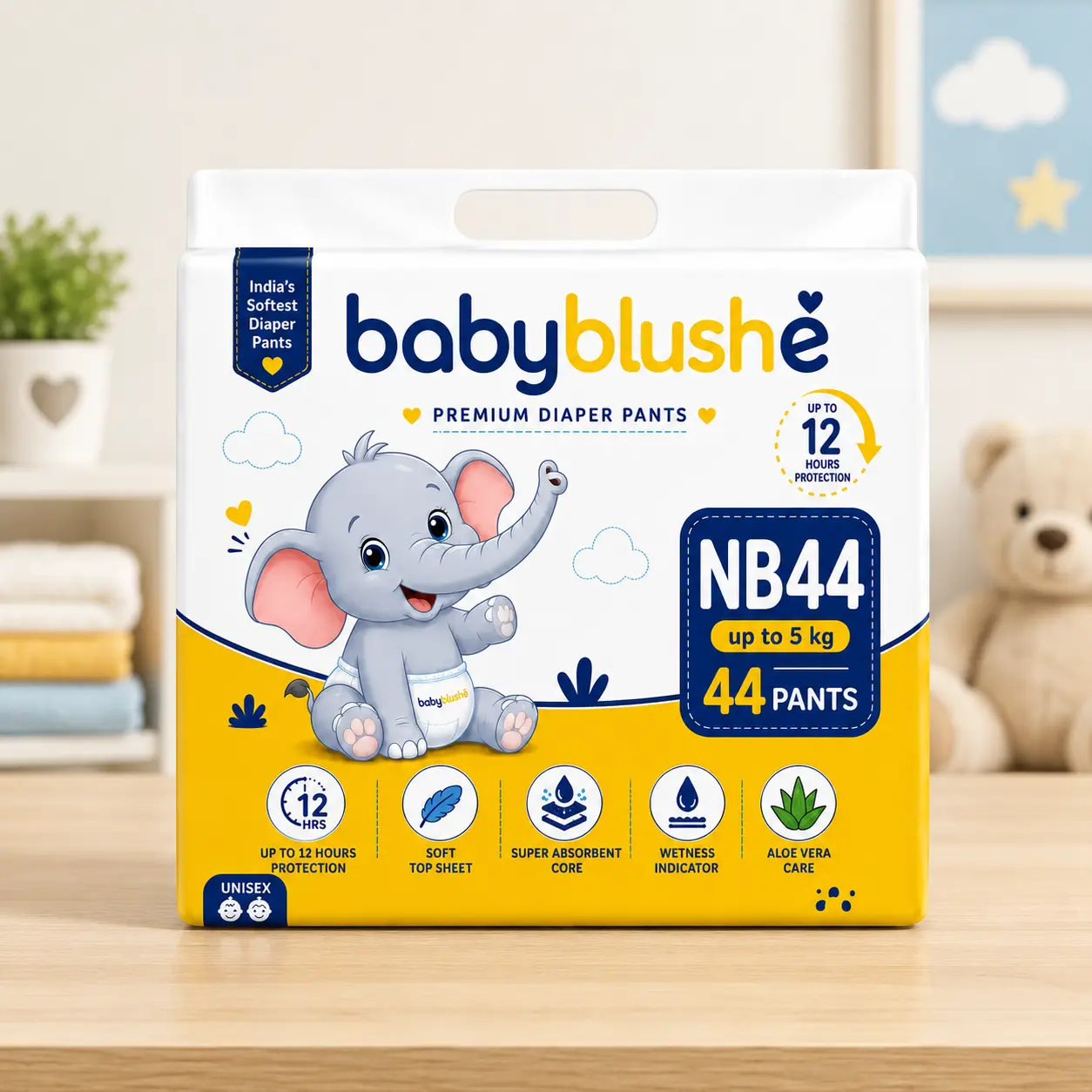 Babyblushe Premium Diaper Pants– Newborn, Up to 5 kg