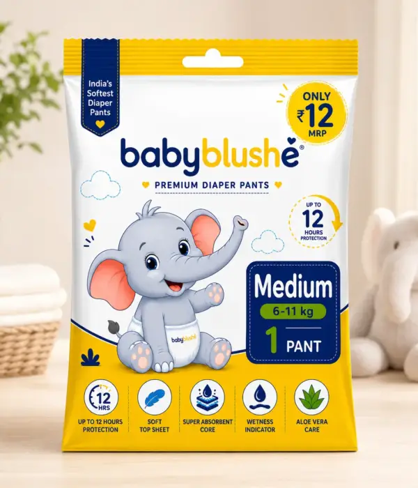 Babyblushe Premium Diaper Pants – Medium, 6–11 kg