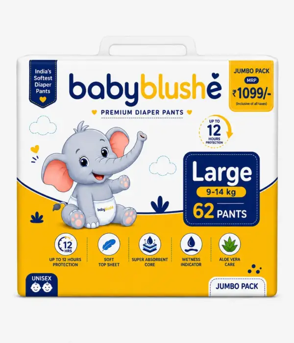 Babyblushé Premium Diaper Pants Large (9–14 kg) Jumbo Pack – 62 Pants