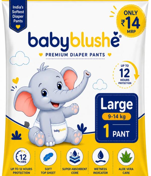 Babyblushé Premium Diaper Pants Large (9–14 kg) – 1 Pant